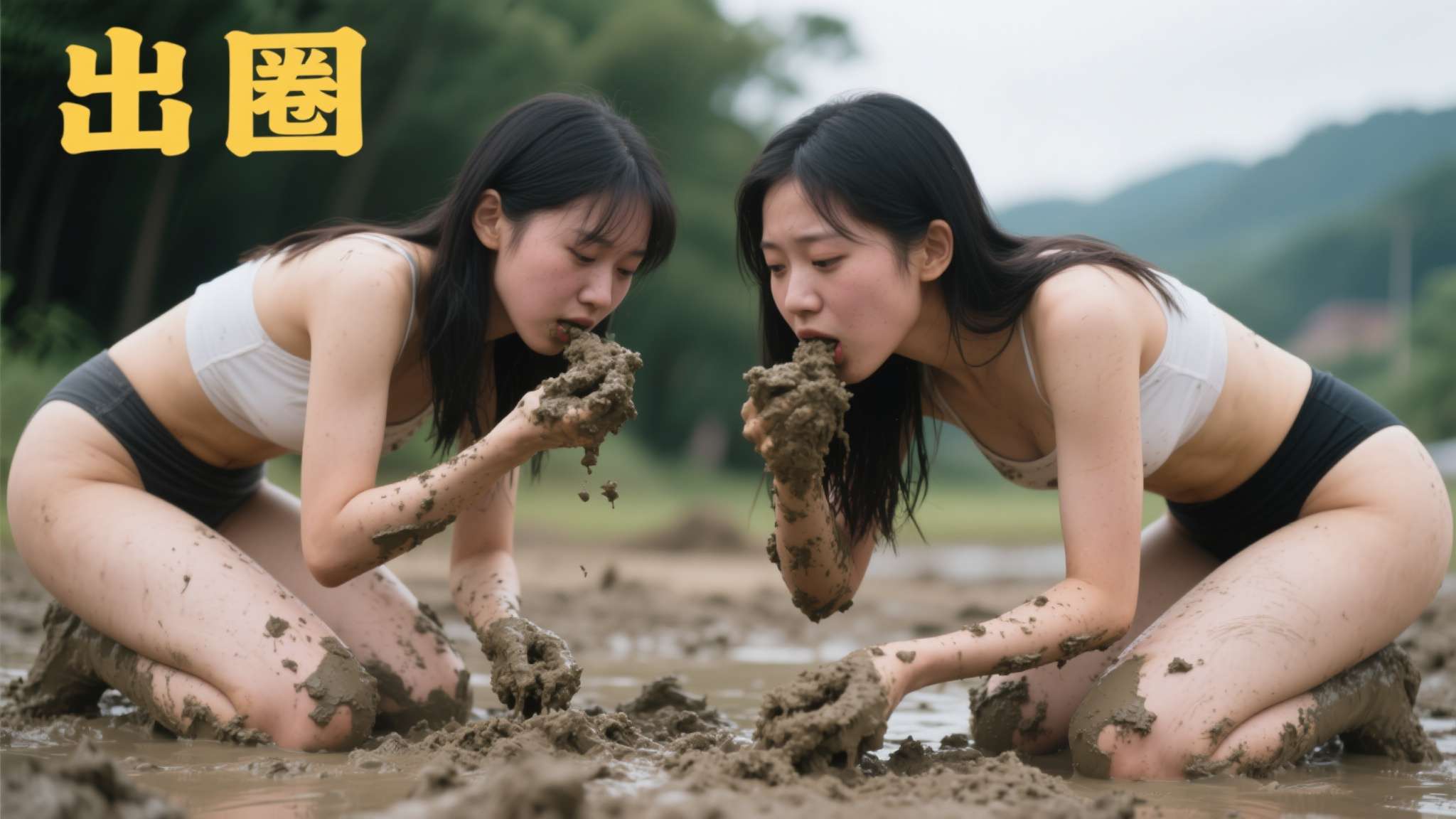 闺蜜让我吃了一脸泥 动图 湖边有两位好可怕的"腰精" 闺蜜让我吃了一脸泥 动图 湖边有两位好可怕的"腰精"